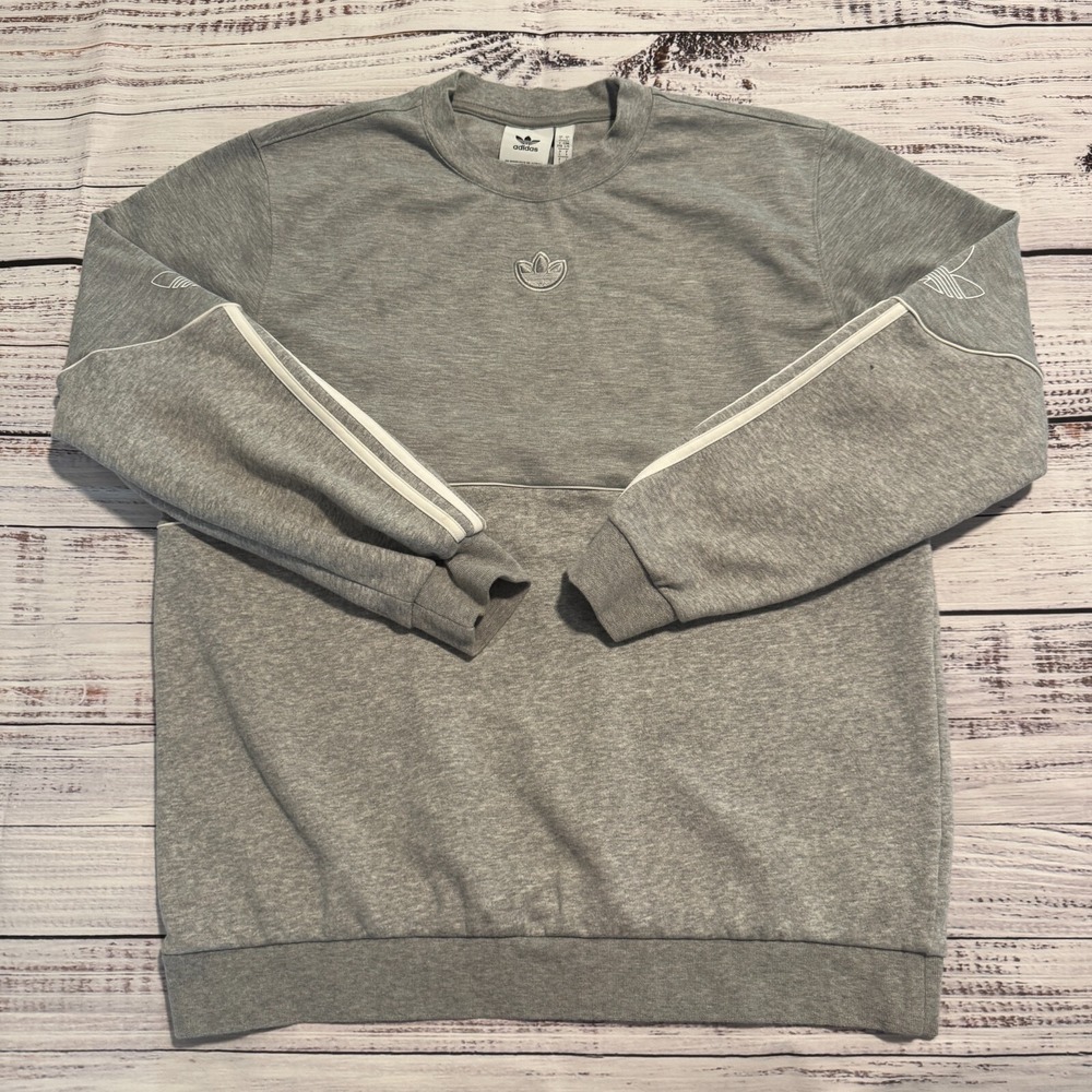 Adidas Originals Crewneck Active Sweater Gray Men's Size Large